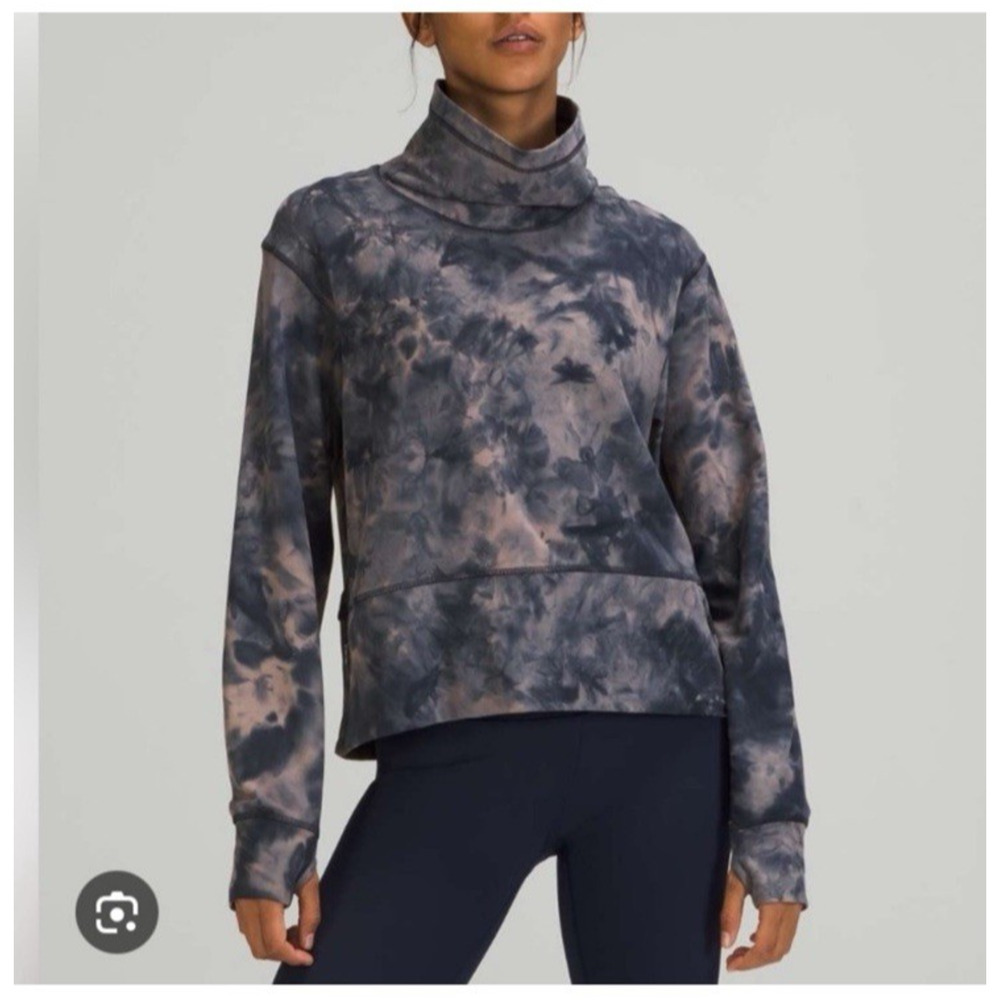 Lululemon Ready to Rulu Pullover Diamond Dye Lunar Rock Blue Size 4